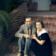 Lillian Disney and Walt Disney