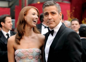 George Clooney and Sarah Larson