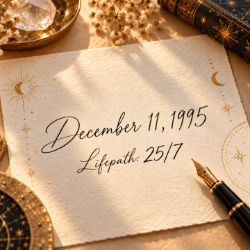 Life path number calculations for December 11, 1995 - 25/7