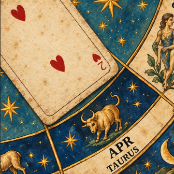 Twos in Destiny Cards - card rank Two, month April, Taurus