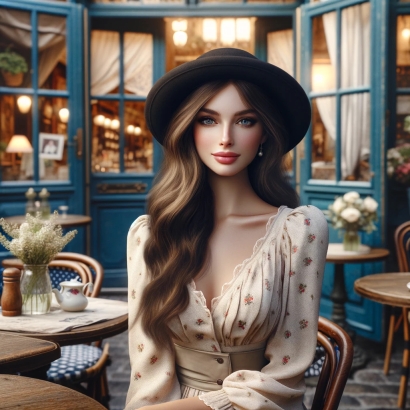 Name Cherie meaning, origins, French, beautiful woman, hat, French cafe, dress
