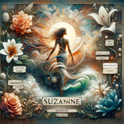 Name Suzanne art, spiritually intense, independent, charming
