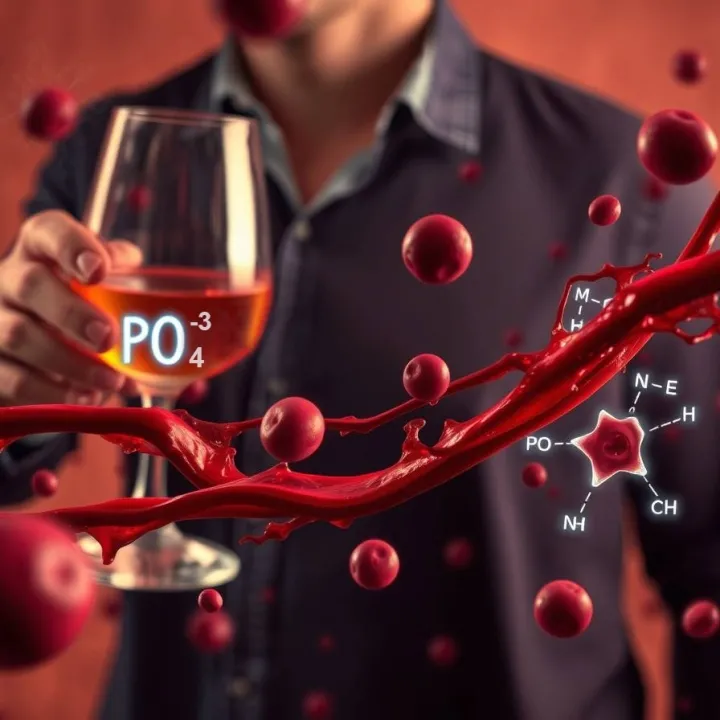 Serum phosphate molecules linked to alcohol sensitivity in human blood