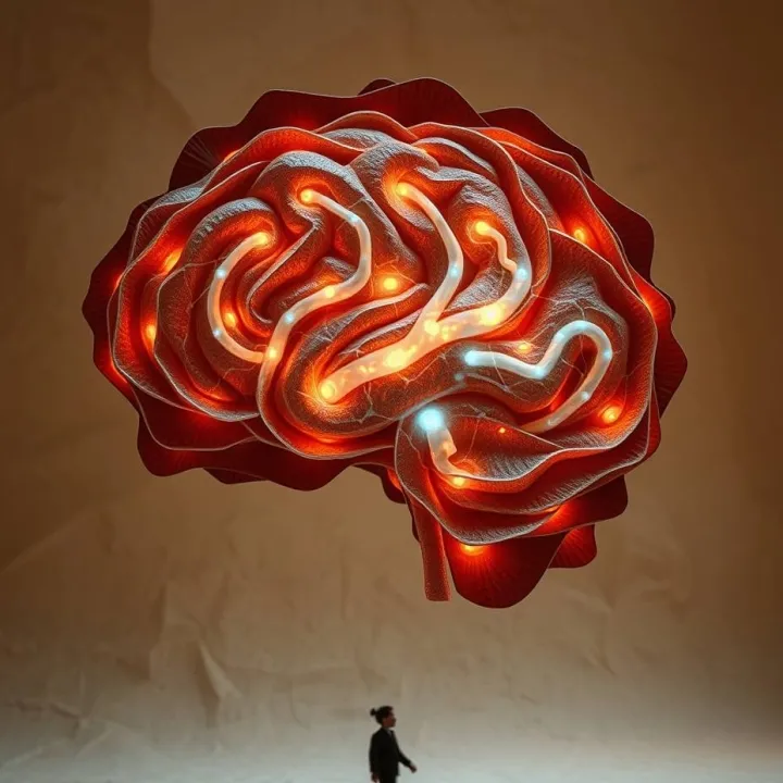 Neural illustration of emotion regulation showing adaptive brain networks balancing emotional signals and cognitive control