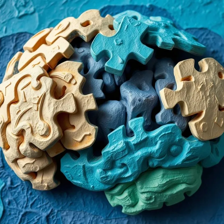 Colorful brain puzzle illustration symbolizing cognitive resilience