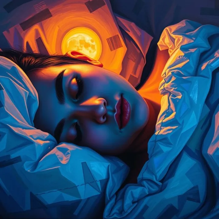 Person resting peacefully as shadows fade, symbolizing healing and safety after overcoming fear of sleep and trauma.