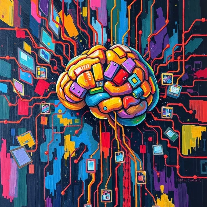 Human brain blending with digital circuitry to illustrate limits of computational consciousness
