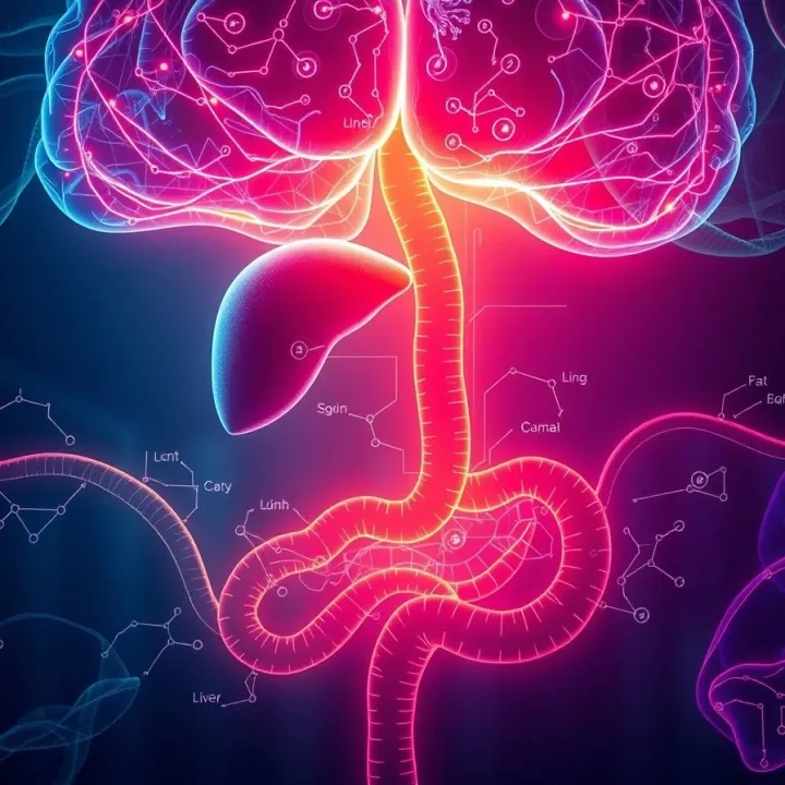 Diagram of alcohol-induced fructose metabolism connecting liver injury and reward pathways.