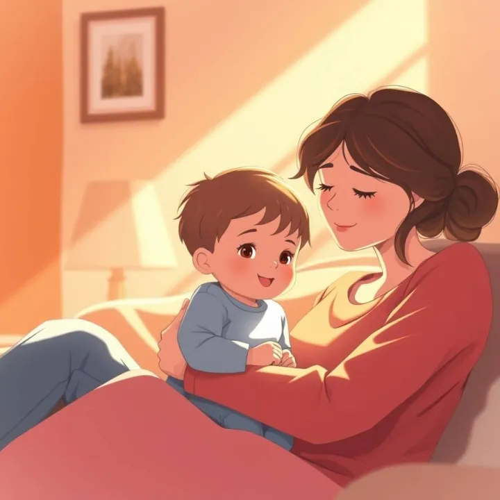 Parent supporting child development with symbolic elements of cognitive and non-cognitive skills.