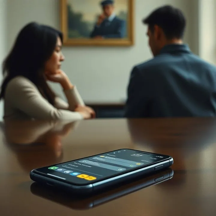 Smartphone with blurred notifications symbolizing risks of sharing personal images without consent.
