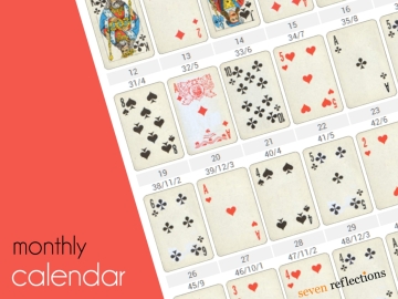 Destiny Cards Monthly Reading Calendar, FREE
