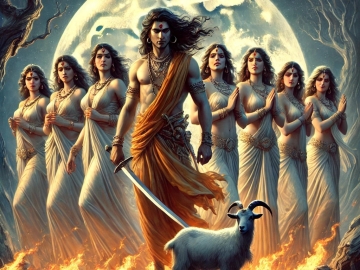 Moon in Krittika nakshatra vedic astrology, seven women, warrier, sharp, goat