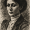 Anna Akhmatova black and white portrait