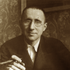 Bertolt Brecht portrait with cigar