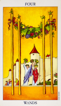 Four Of Wands Tarot Card