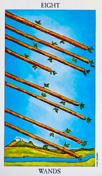 Eight Of Wands Tarot Card