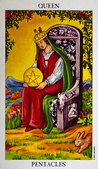 Queen Of Pentacles Tarot Card