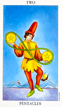 Two Of Pentacles Tarot Card