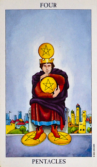 Four Of Pentacles Tarot Card