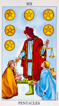 Six Of Pentacles Tarot Card